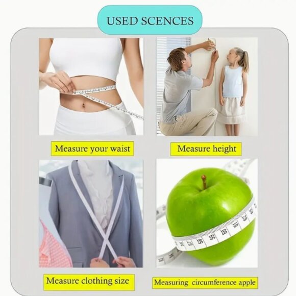 3pcs 150cm/60inch Tape Measure Measuring Tape for Body, Double Scale S - Picture 4 of 4